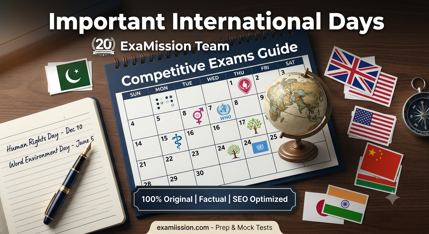 A Comprehensive Guide to Important International Days for Competitive Exams